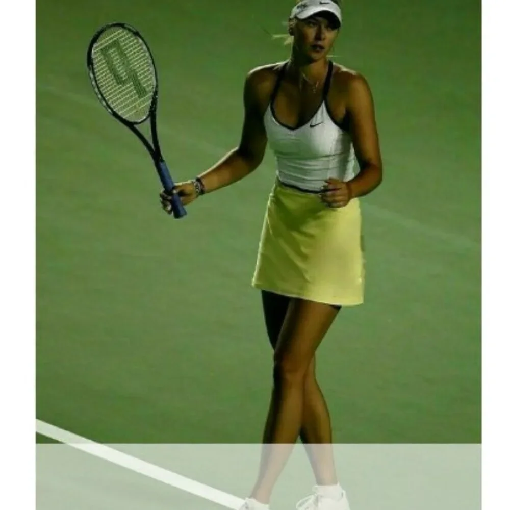 NWT Nike Maria Sharapova Tennis Dress w/ Bra White Yellow S Small - PRICE FIRM!!